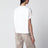 T-shirt in cotton jersey and organza in white