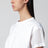 T-shirt in cotton jersey and organza in white
