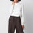 Maglia a collo alto bianca in cashmere