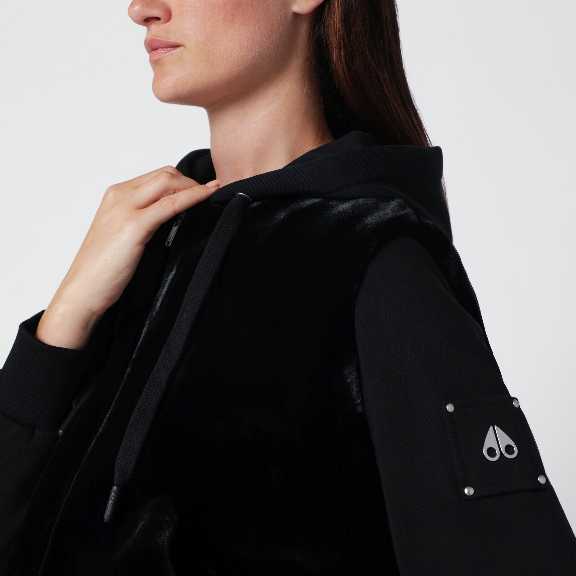 Sweat à capuche en coton noir Rosylyn Bunny