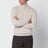 Sandfarbener Rollkragenpullover aus Kaschmir mit Zip