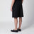 Ponte relaxed-fit shorts in Italian cotton micro canvas in black