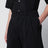 Ponte relaxed-fit shorts in Italian cotton micro canvas in black