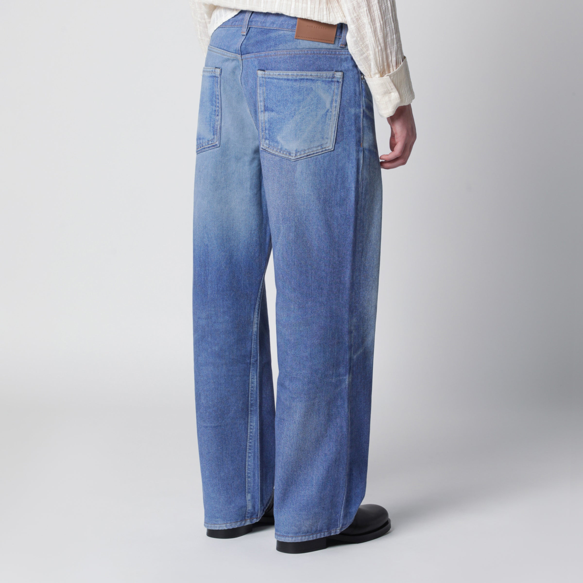 OUR LEGACY Jeans Third Cut in Digital Blue Aurora Print | TheDoubleF