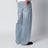 Jeans Vast Cut a vita alta in denim di cotone blu Pale Coast Wash