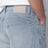 Jeans Vast Cut a vita alta in denim di cotone blu Pale Coast Wash