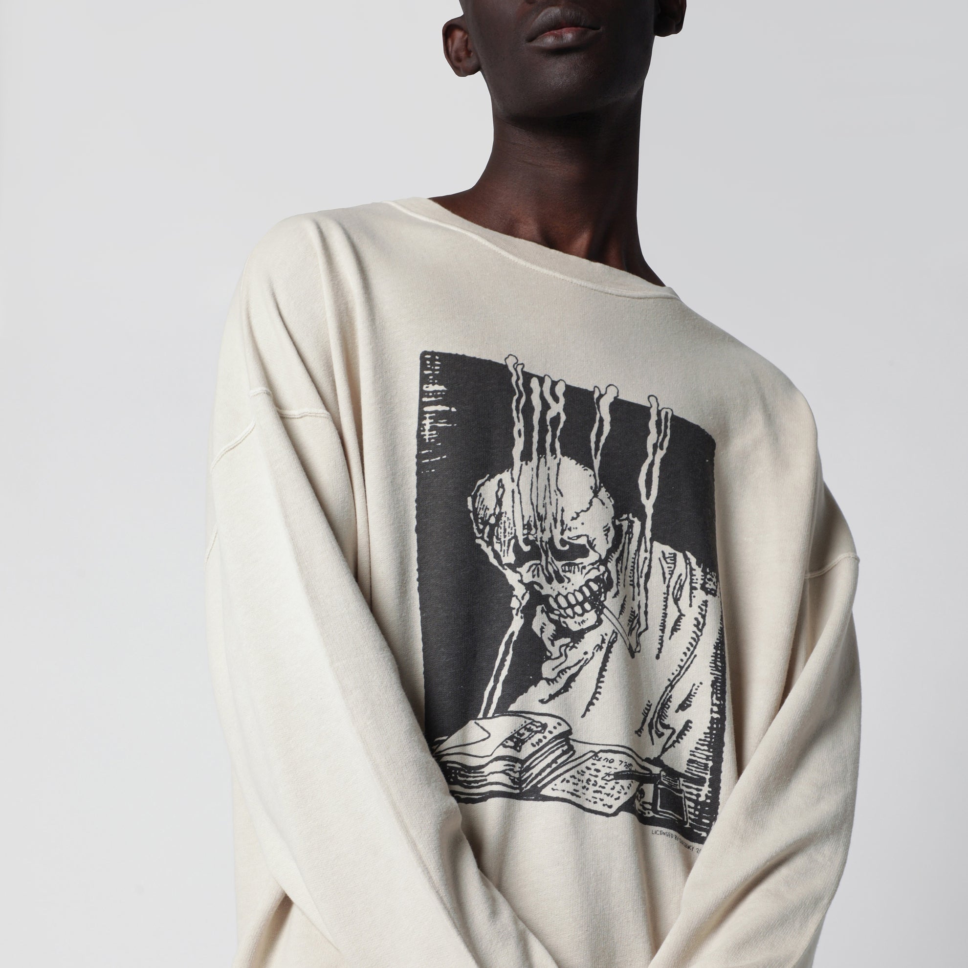 Slack sweatshirt with Angry Fan Mail print in black