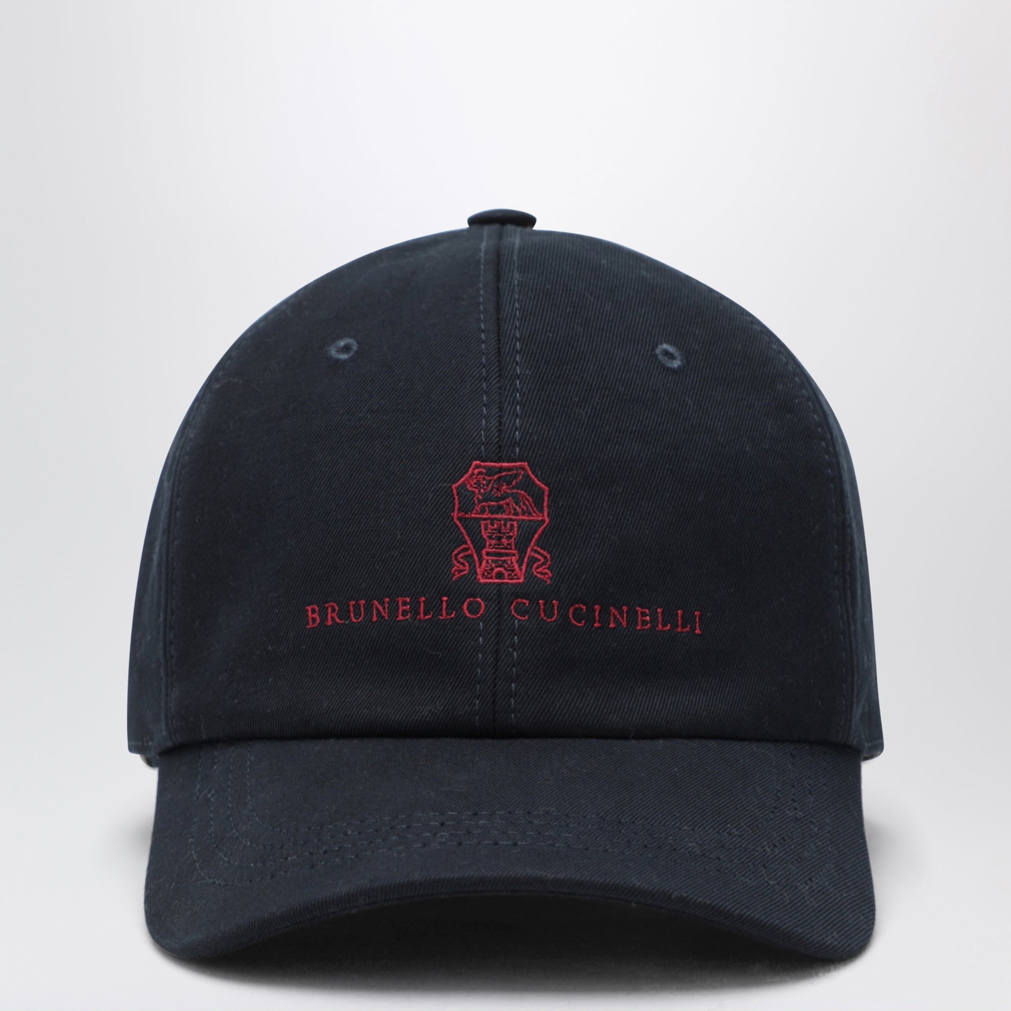 Cappello da baseball blu navy in cotone