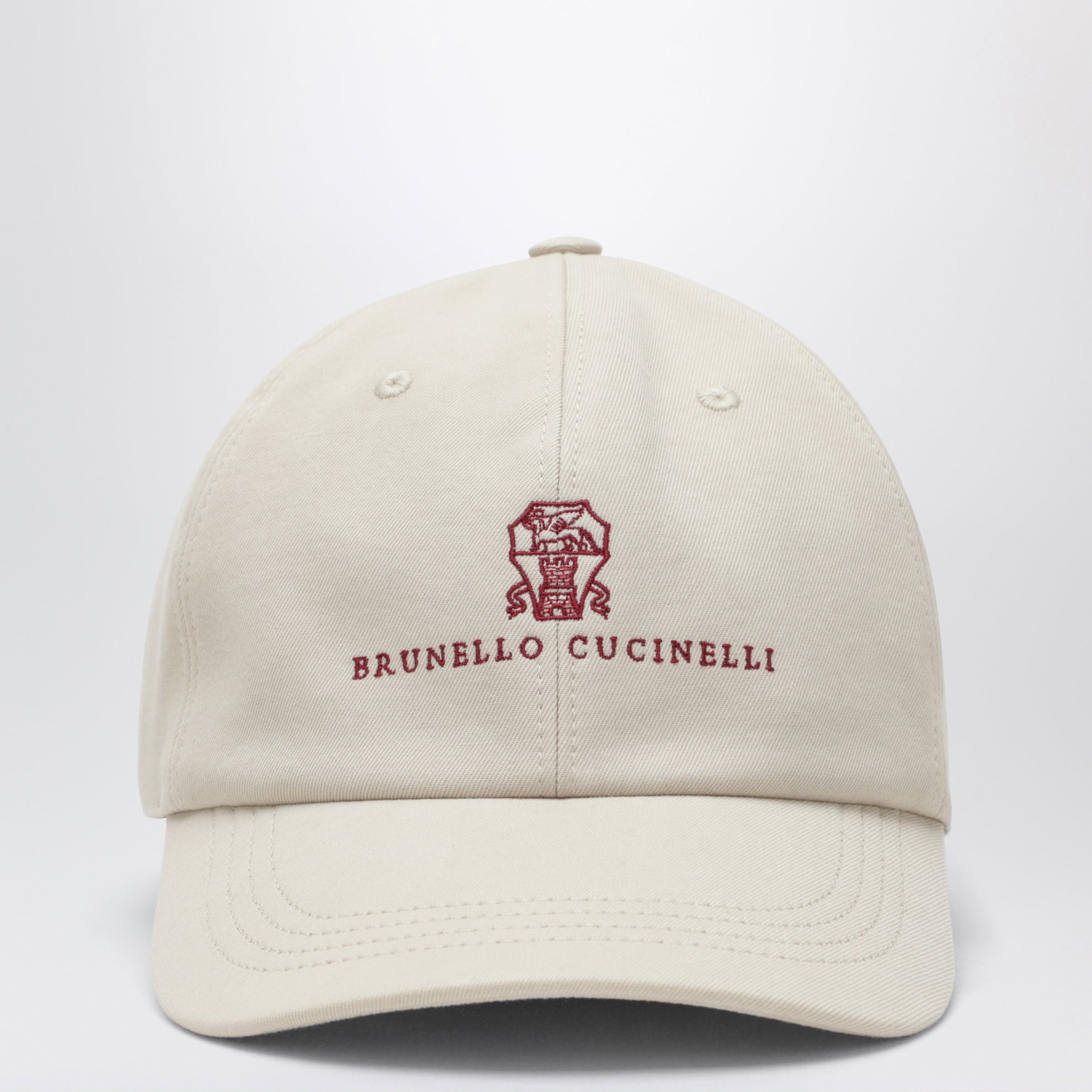 Cappello da baseball color sabbia in cotone