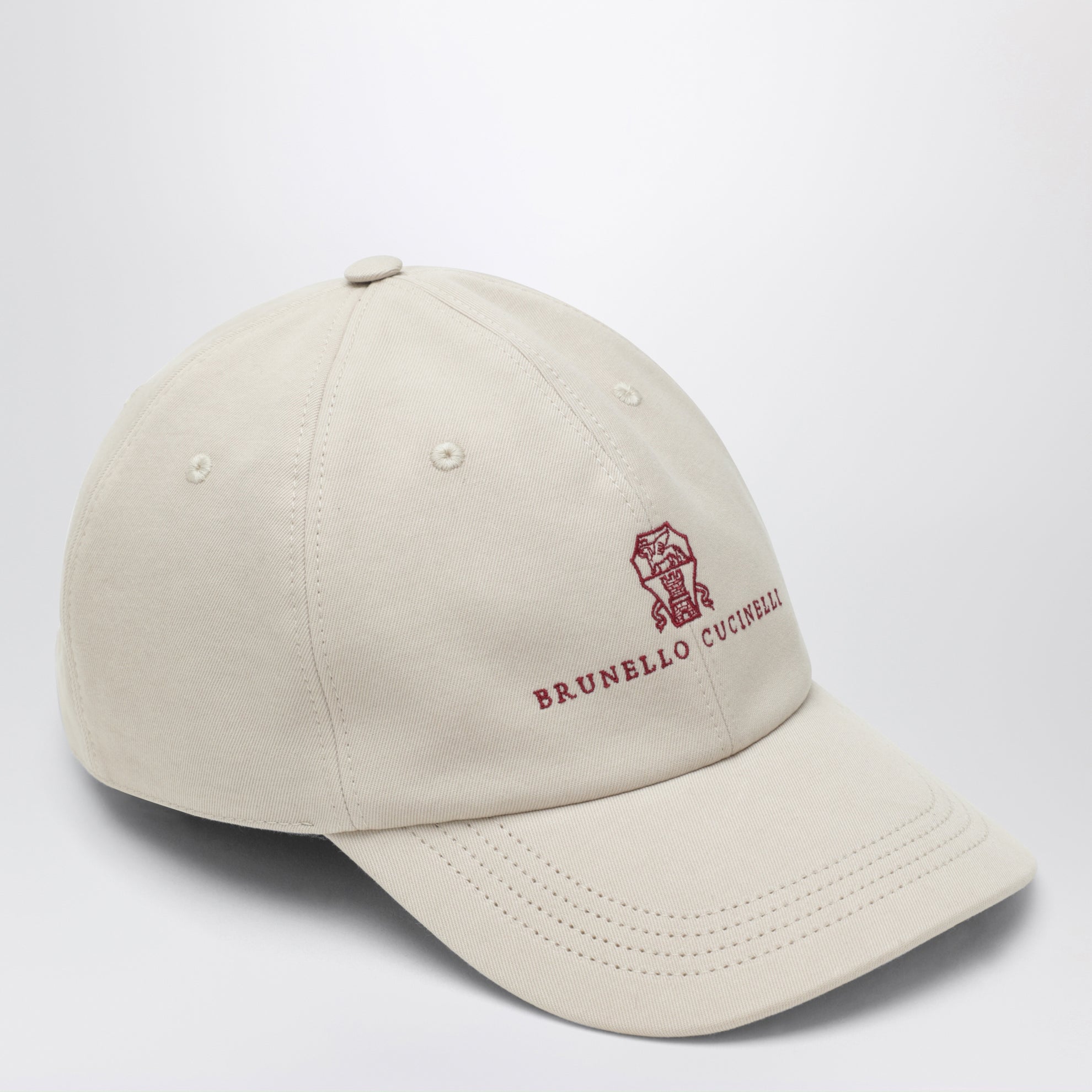 Cappello da baseball color sabbia in cotone