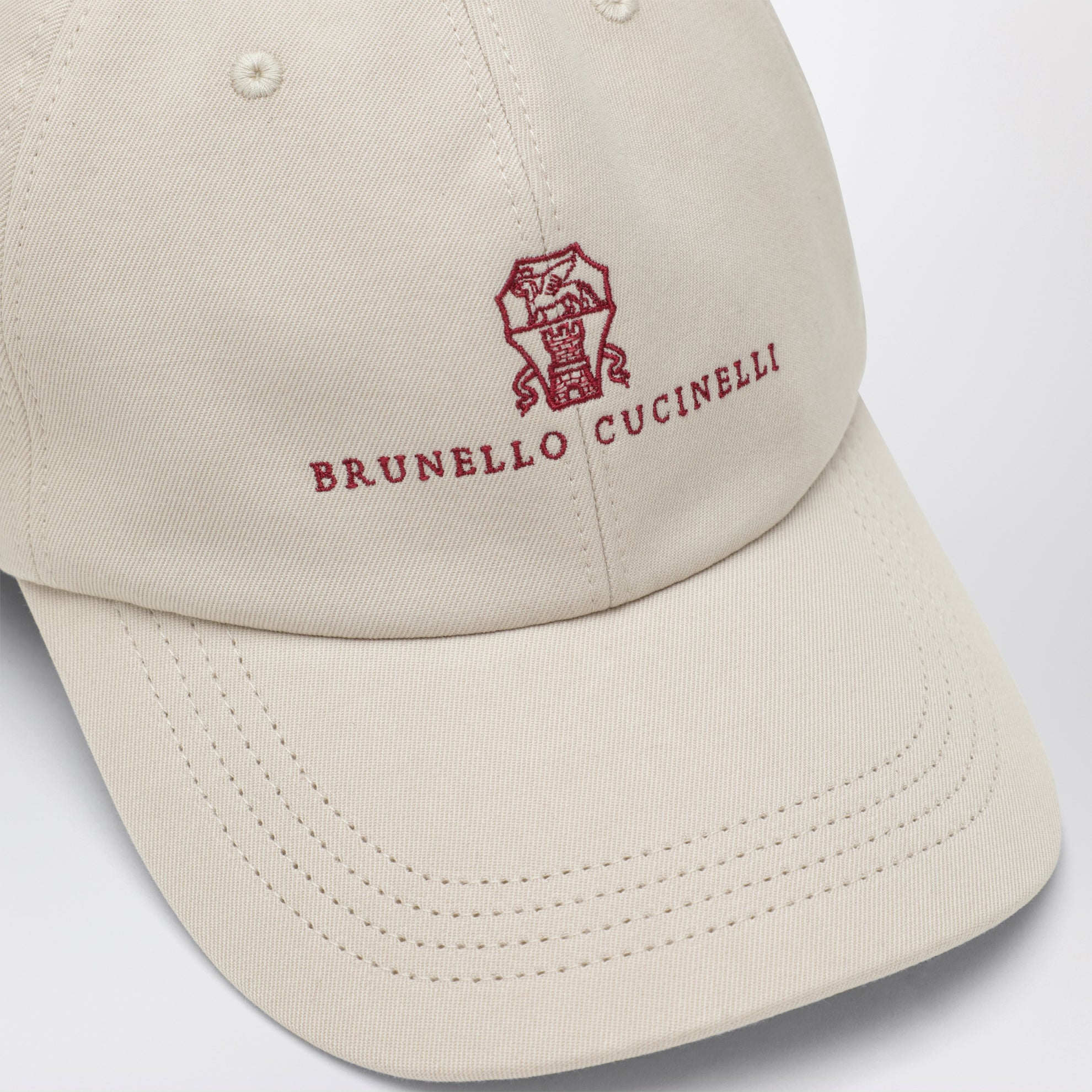 Cappello da baseball color sabbia in cotone