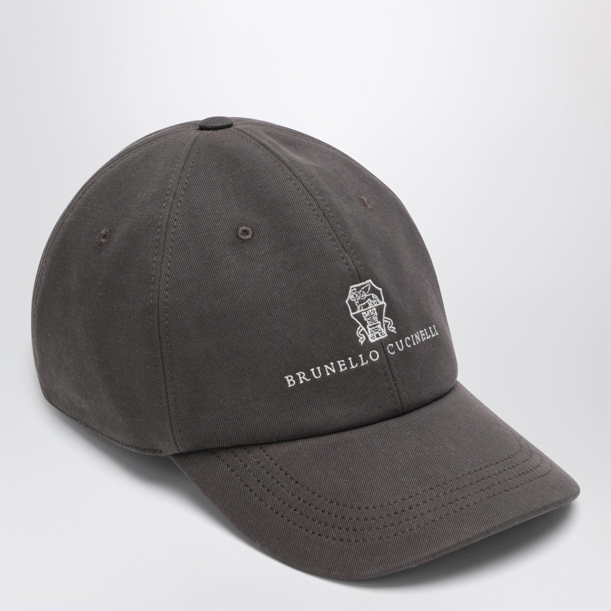 Cappello da baseball marrone in cotone