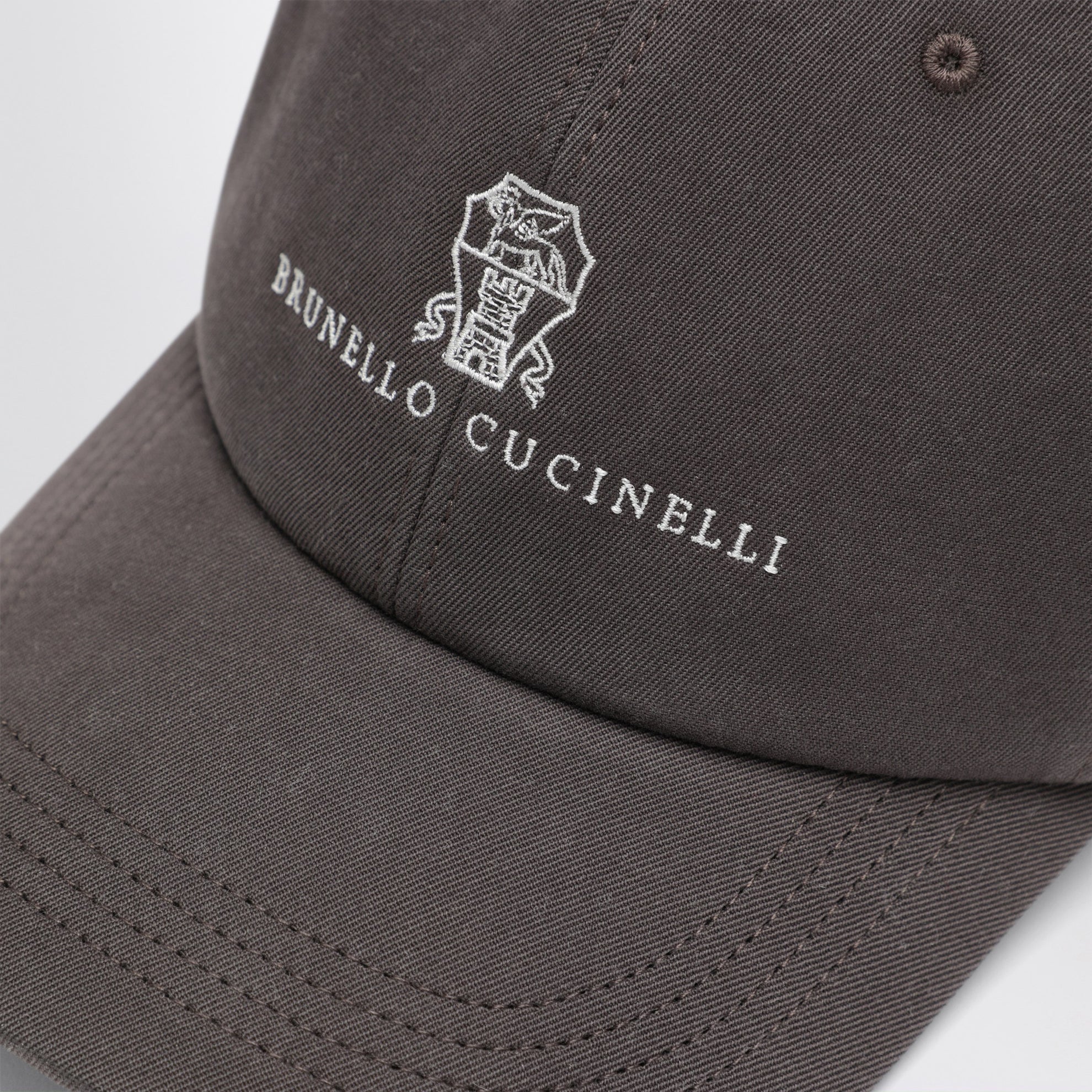 Cappello da baseball marrone in cotone