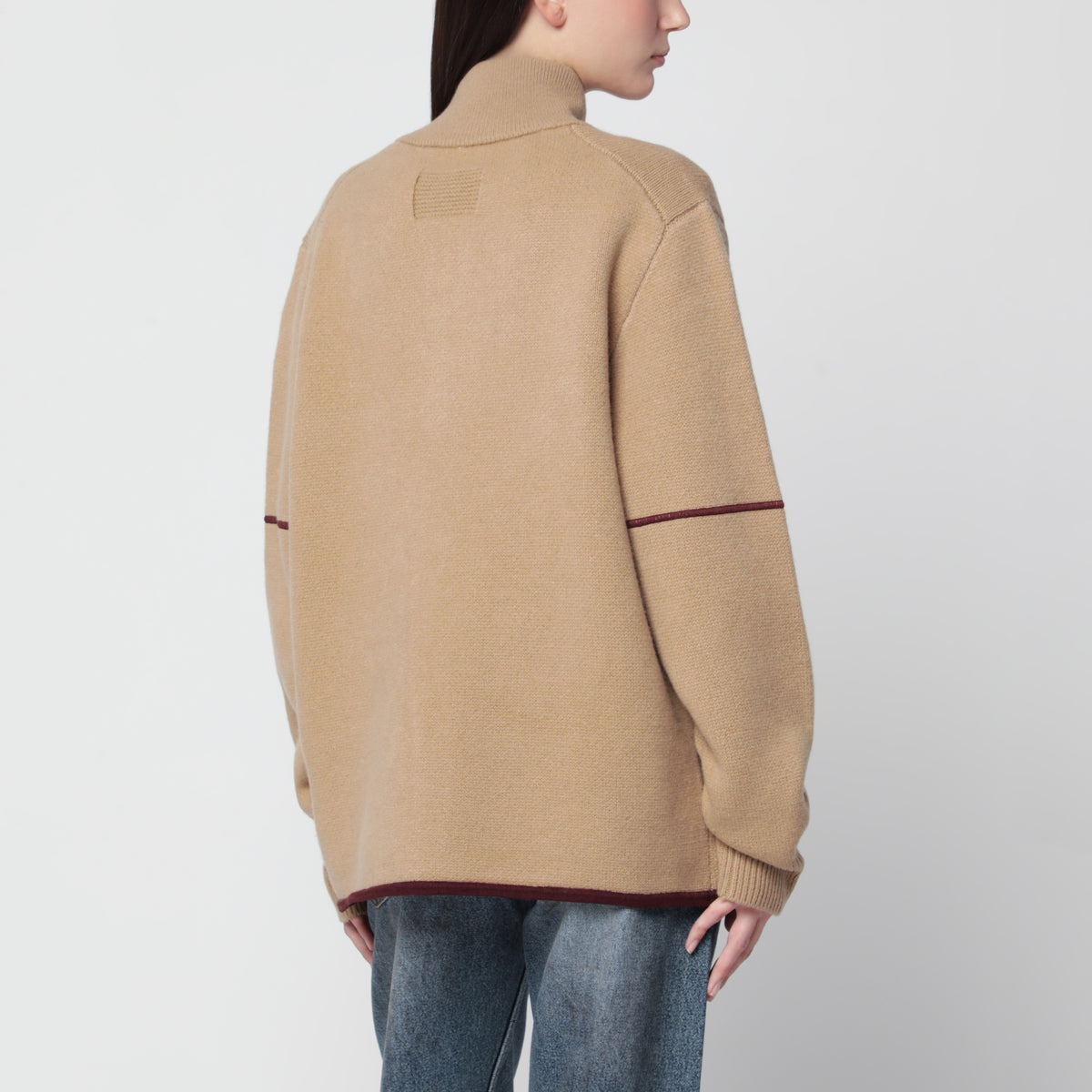 Felted Louis Jacke mit Reißverschluss in Camel