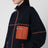 Felted Louis zip-up jacket in midnight blue