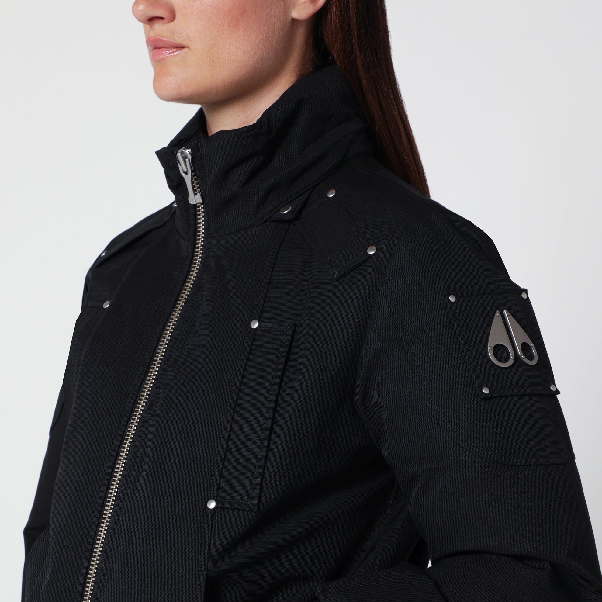 blouson aviateur original Debbie en coton noir