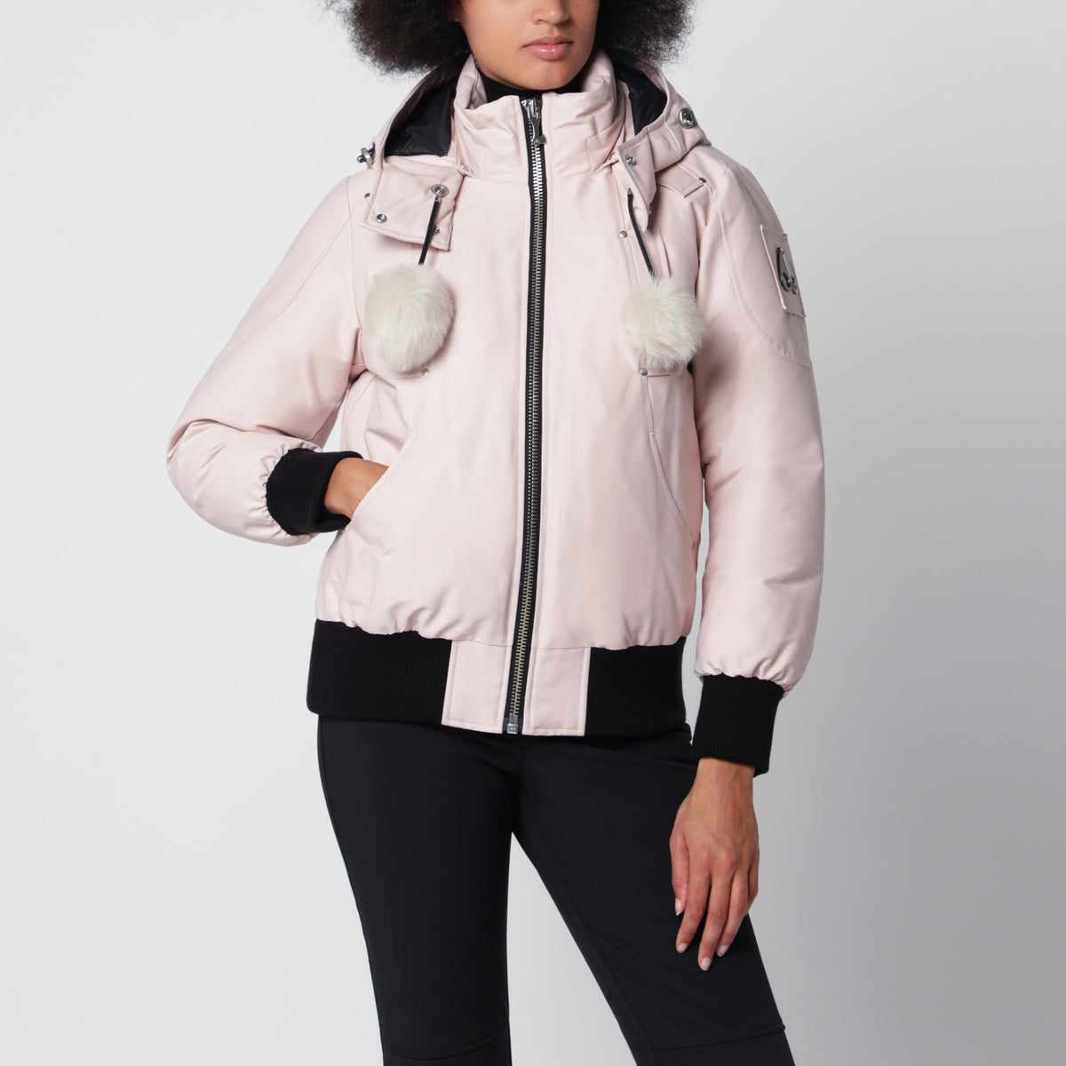 Pink Original Debbie bomber jacket in cotton and nylon