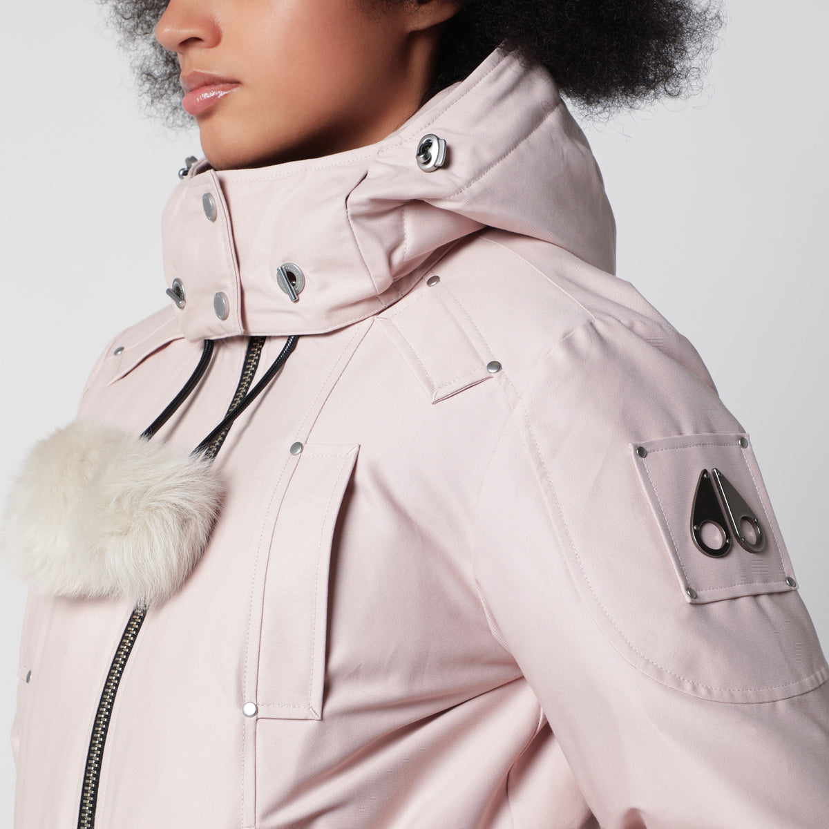 Pink Original Debbie bomber jacket in cotton and nylon