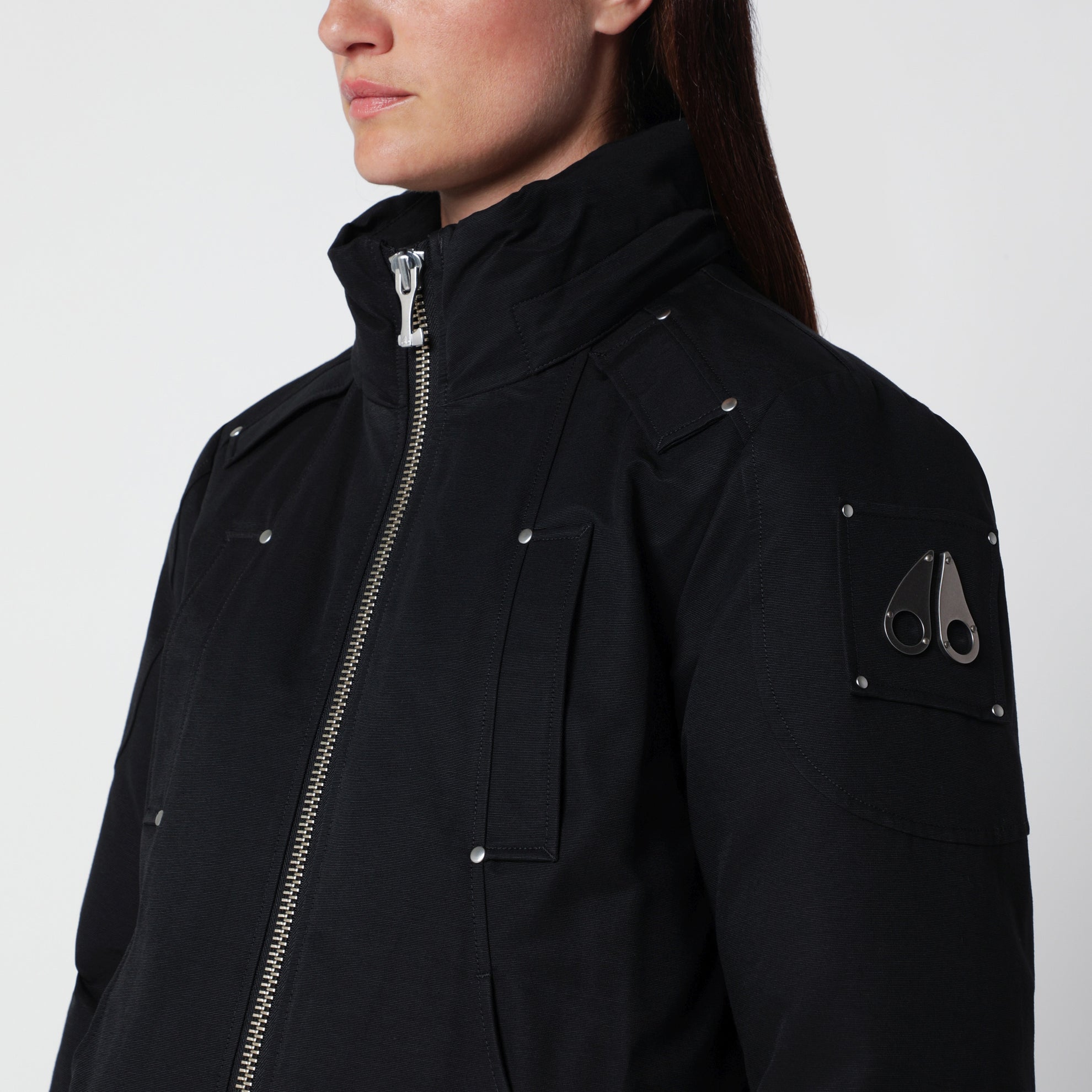 Veste bomber à capuche noire originale Debbie