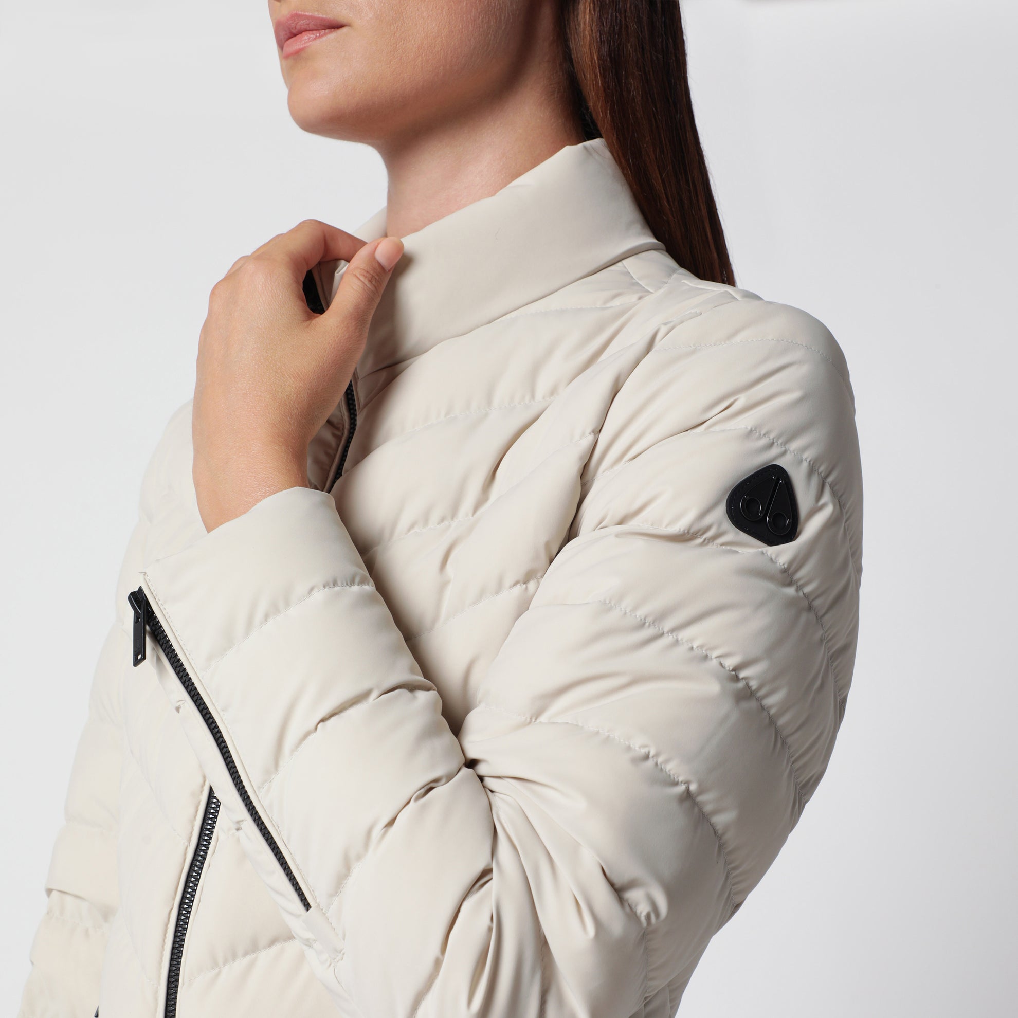 Giacca imbottita Elora color alabastro in nylon