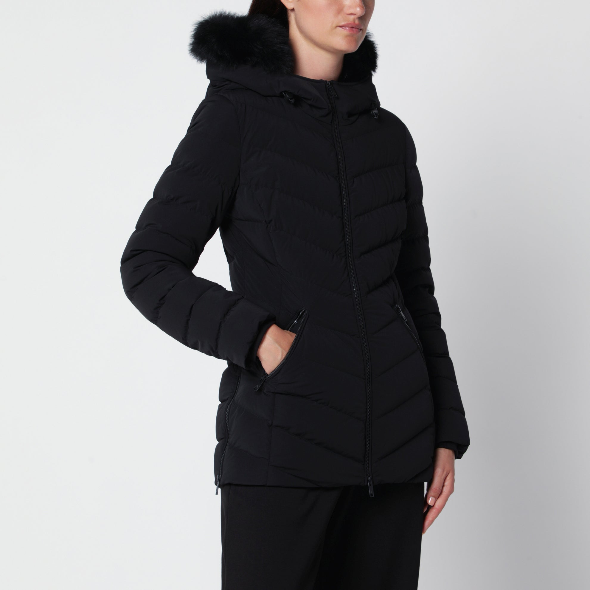 Roselawn Schwarze Nylonjacke