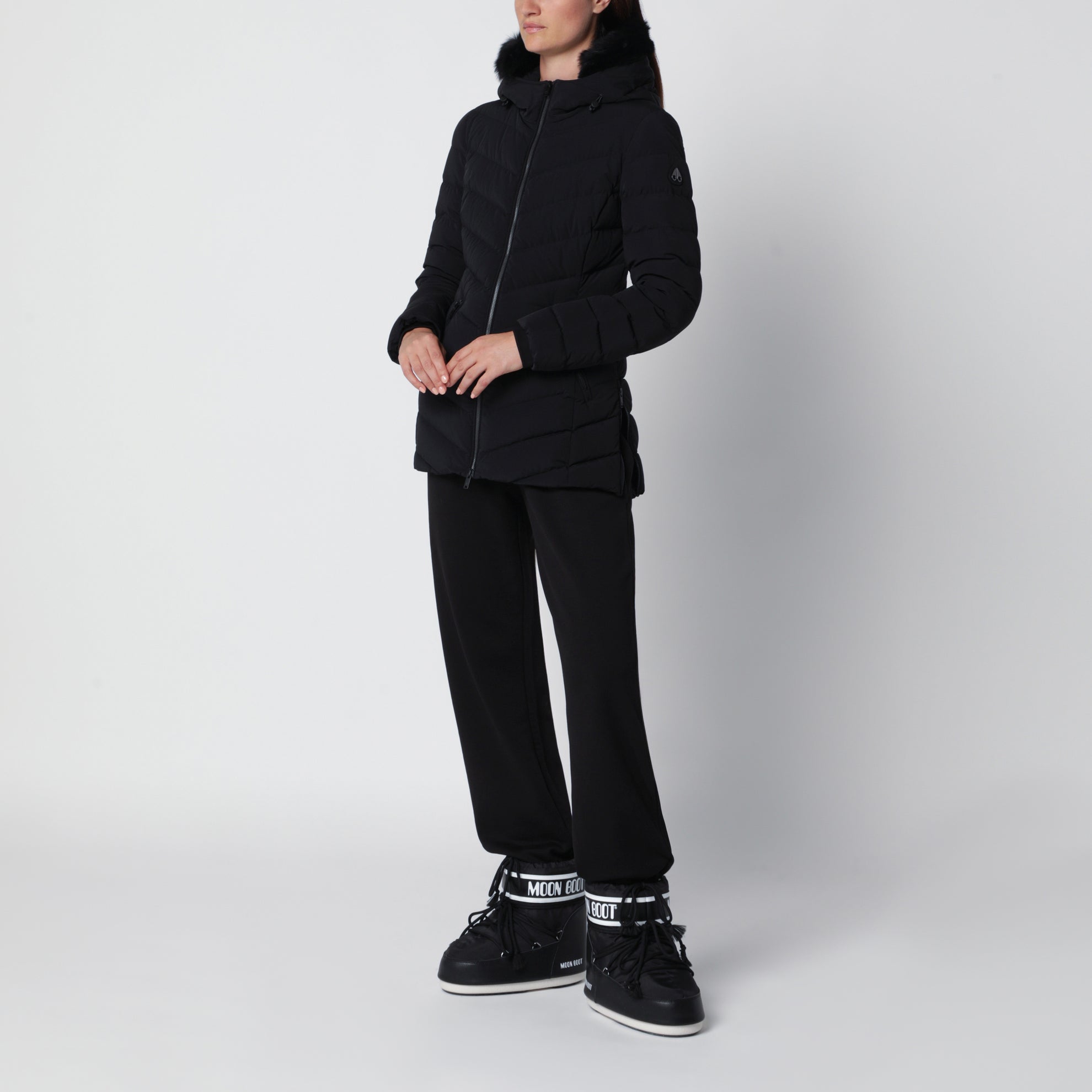 Roselawn Schwarze Nylonjacke