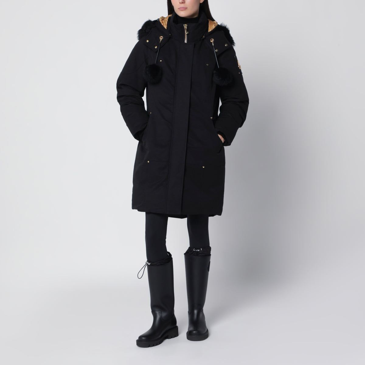 Stirling Original black parka in cotton and recycled nylon