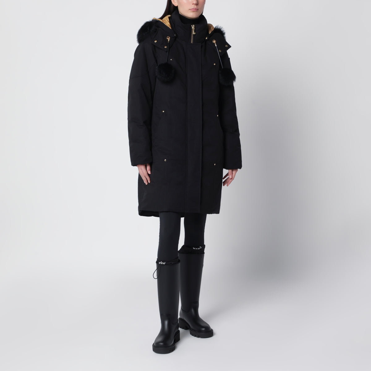 Stirling Original black parka in cotton and recycled nylon