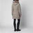 Taupe Bronze Jocada long parka in nylon
