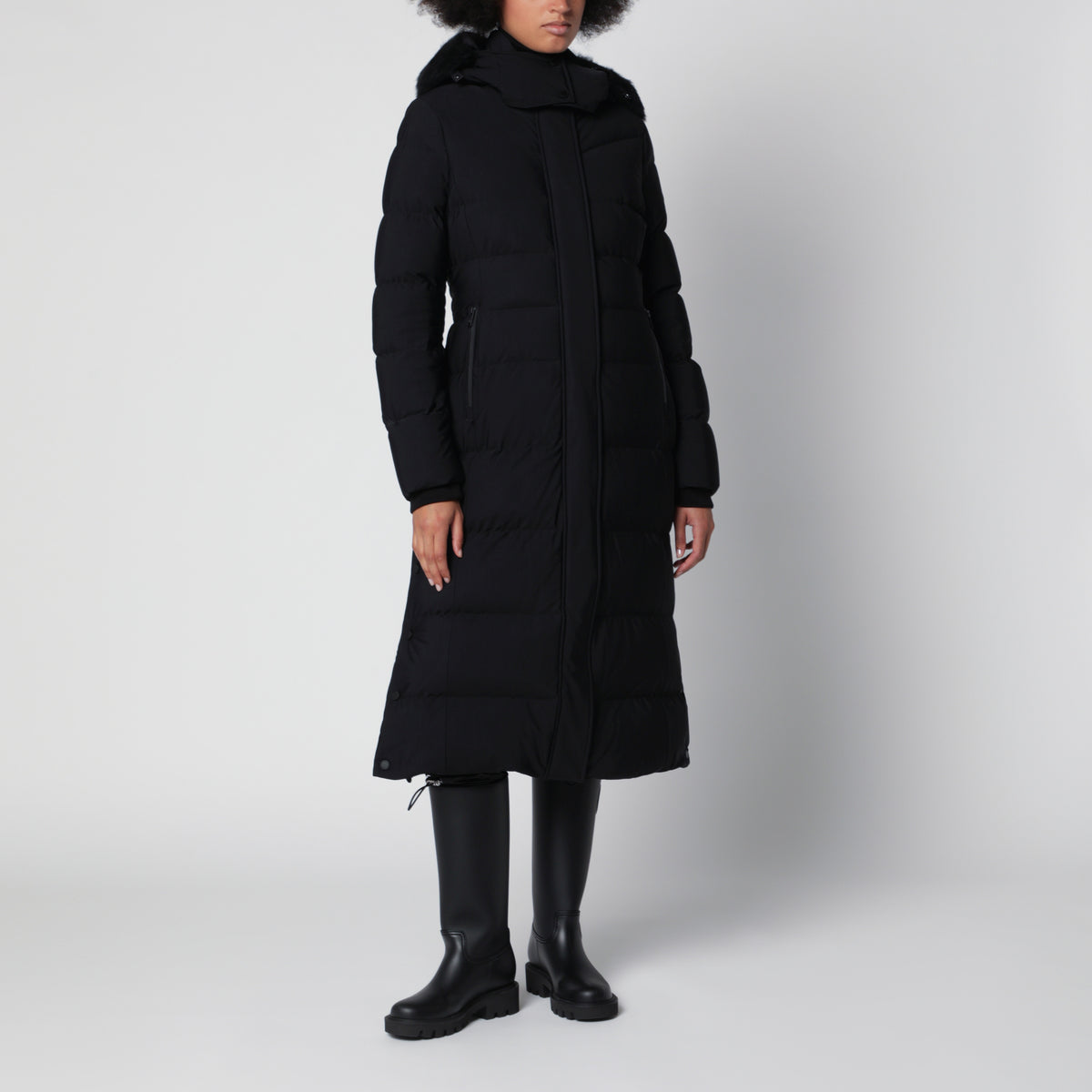 Parka long Jocada noir en nylon