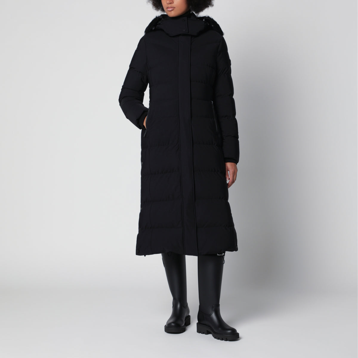 Parka long Jocada noir en nylon