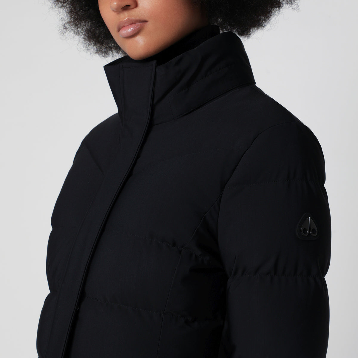 Parka long Jocada noir en nylon