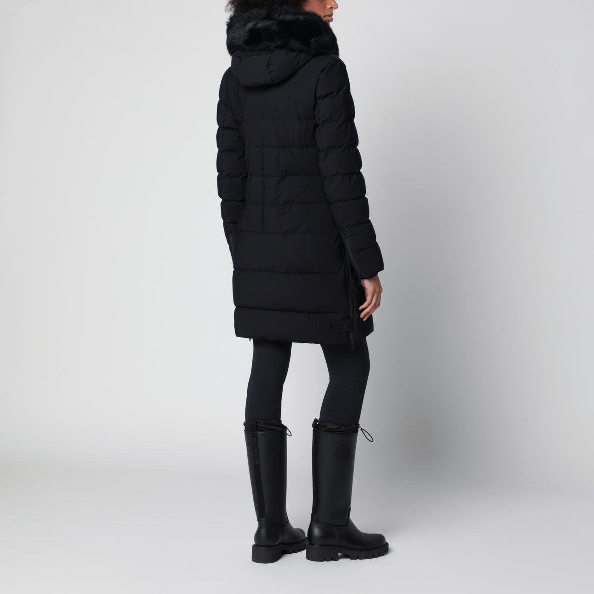 Parka Watershed Down in Schwarz aus Nylon