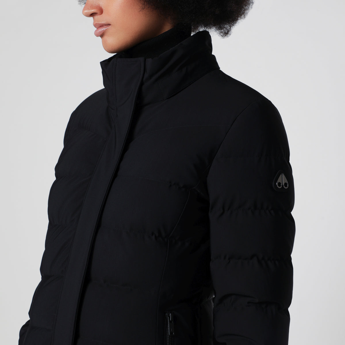 Parka Watershed Down in Schwarz aus Nylon