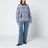 Western Industry-Jacke in Blau mit Jacquard-Muster
