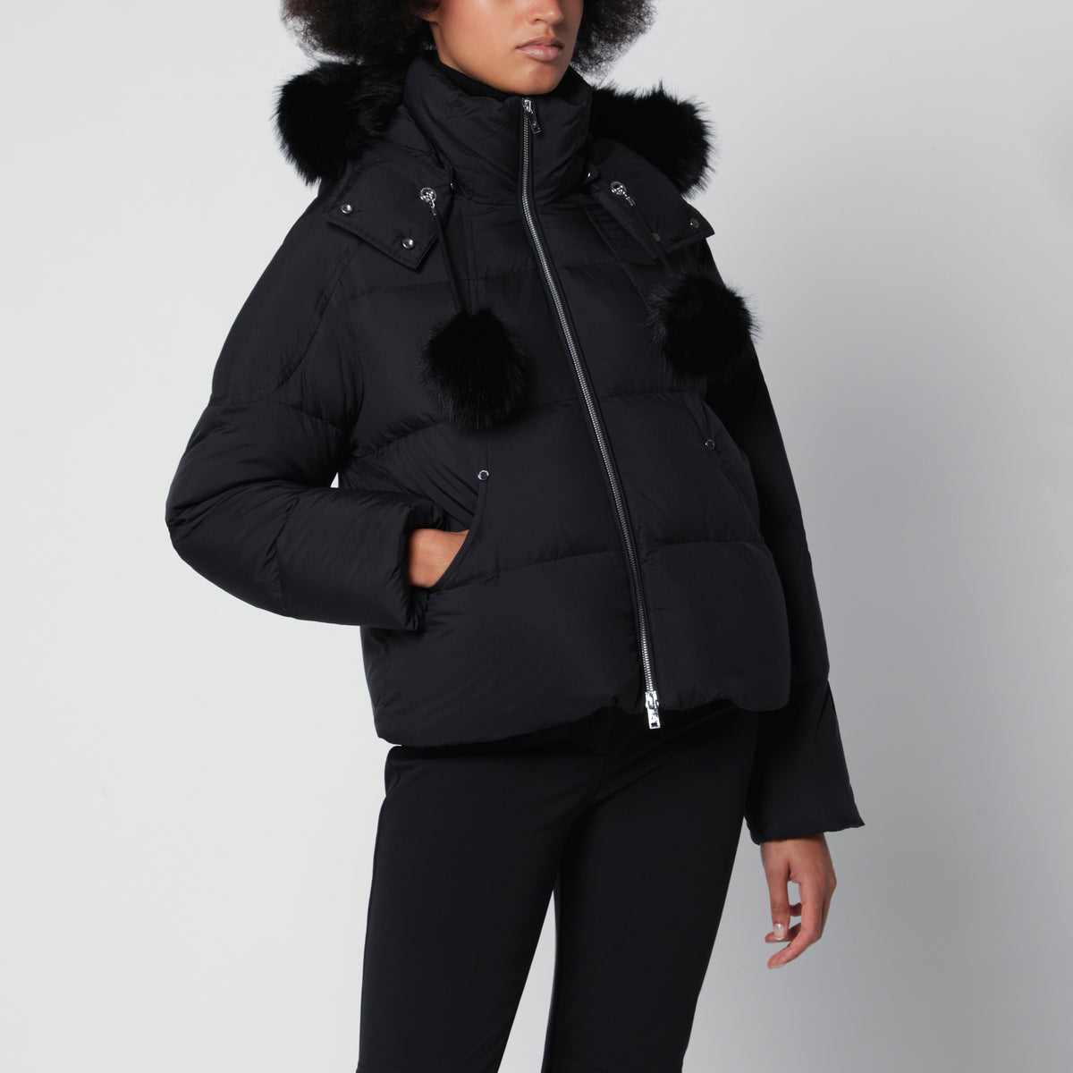 Piumino Everest nero in nylon
