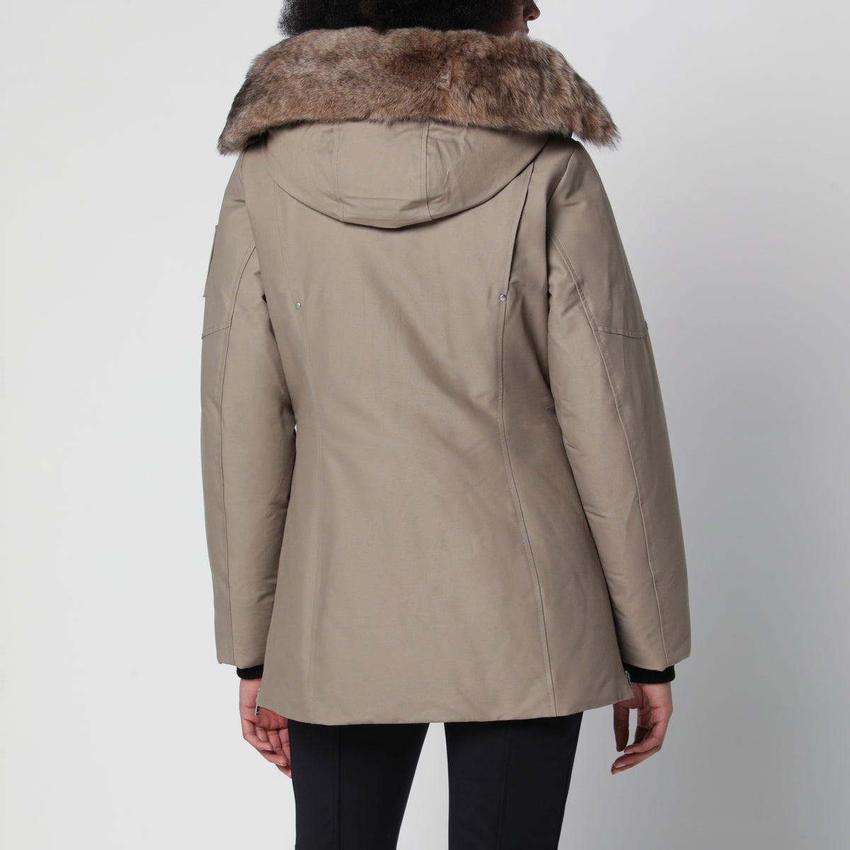 Taupe Bronze Original 3Q down jacket in cotton and nylon