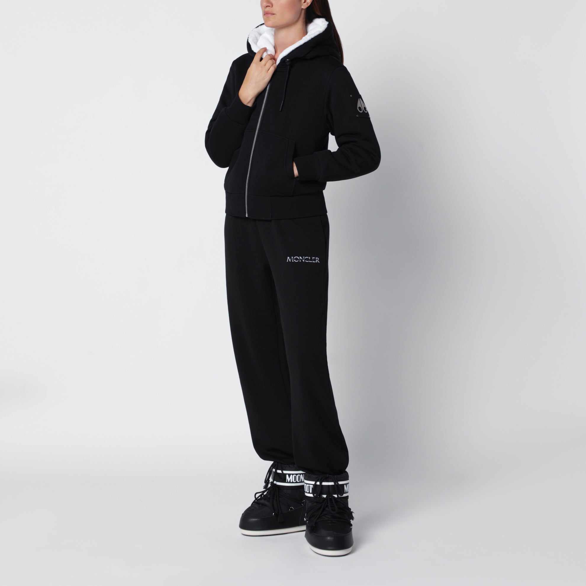 Sweat-shirt classique Bunny en coton noir / blanc