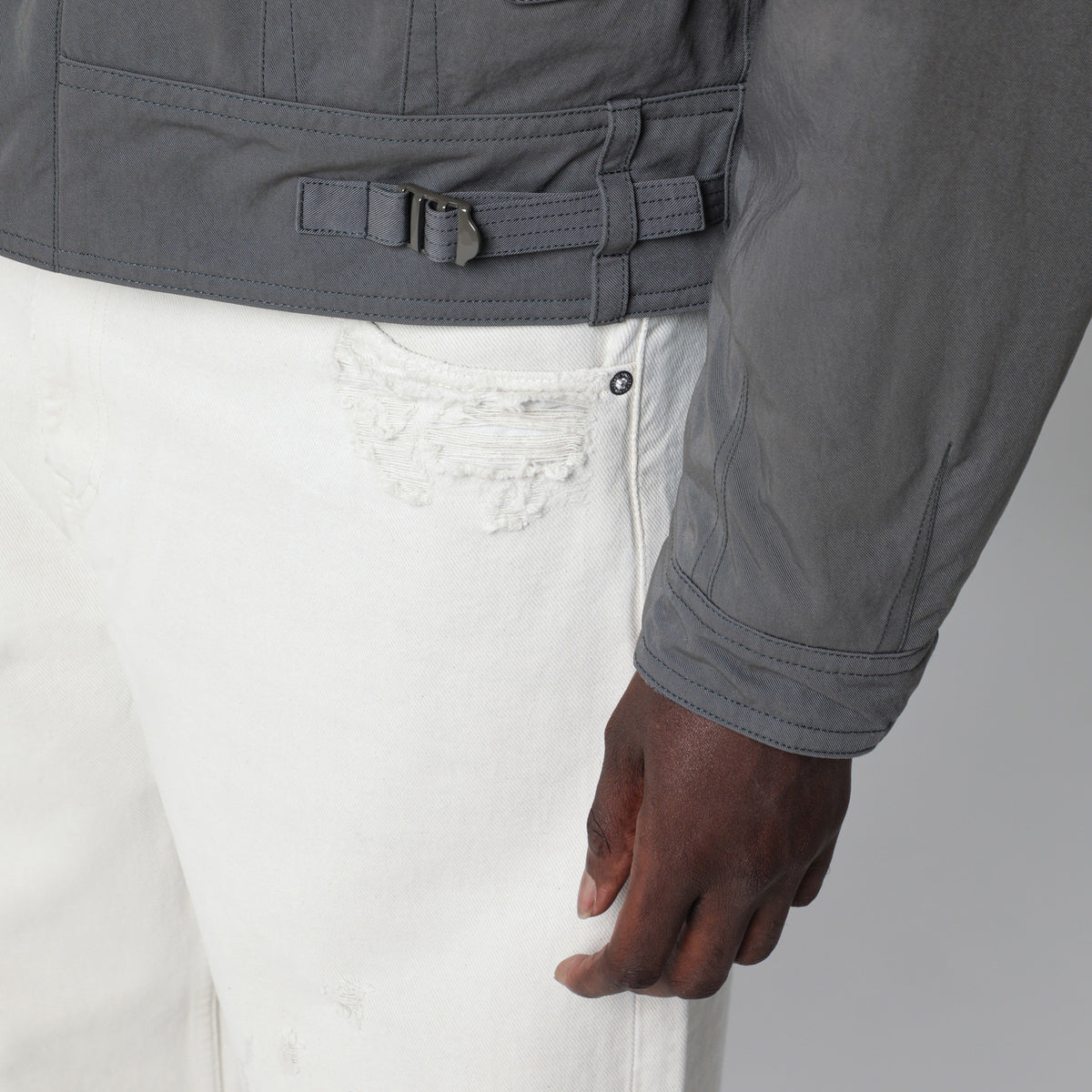 Grey Orbit jacket in nylon twill