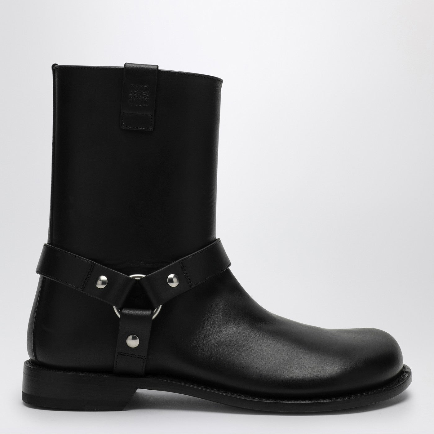 Biker-Stiefel Campo aus schwarzem Kalbsleder
