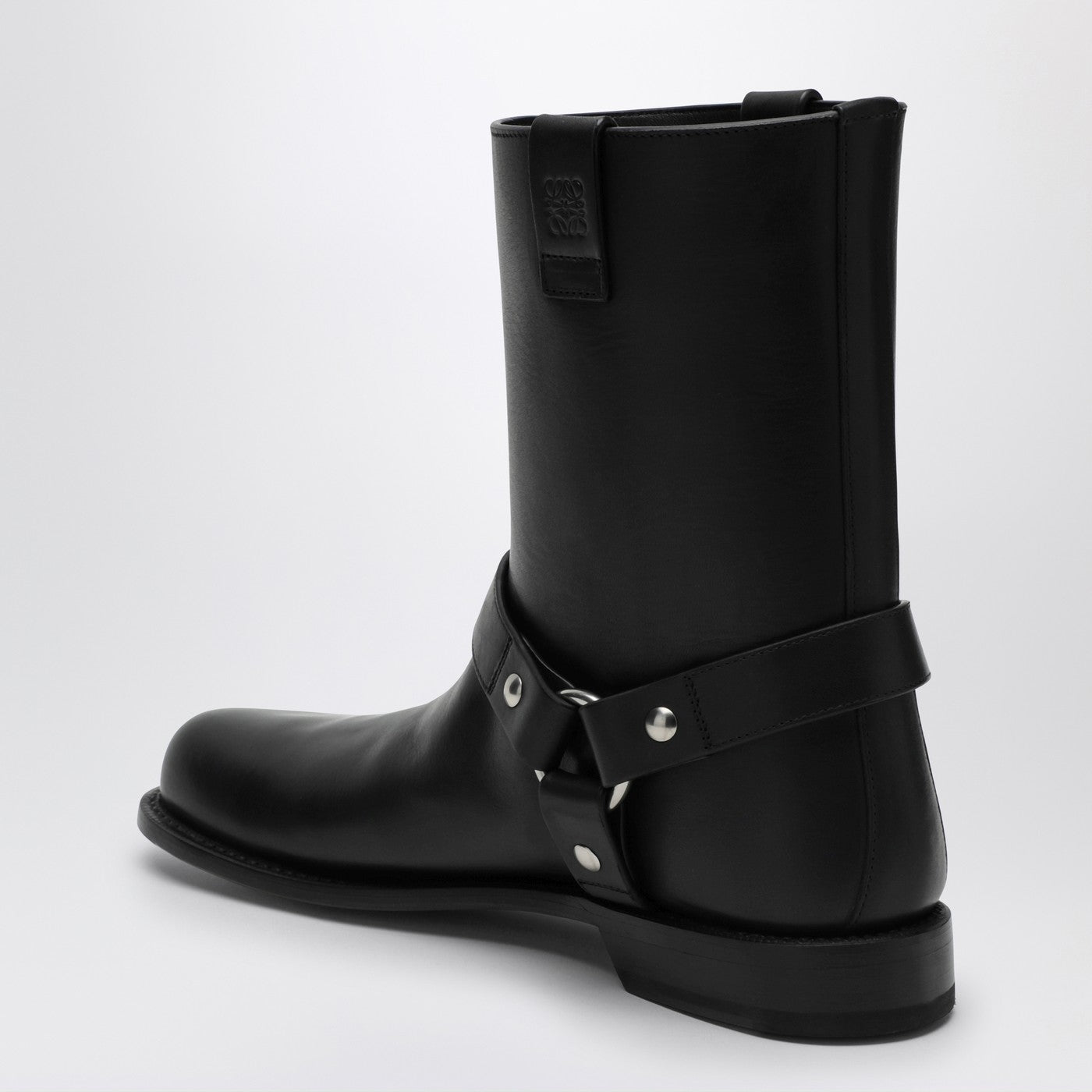 Biker-Stiefel Campo aus schwarzem Kalbsleder