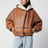 Cappotto corto Amiel in shearling cognac