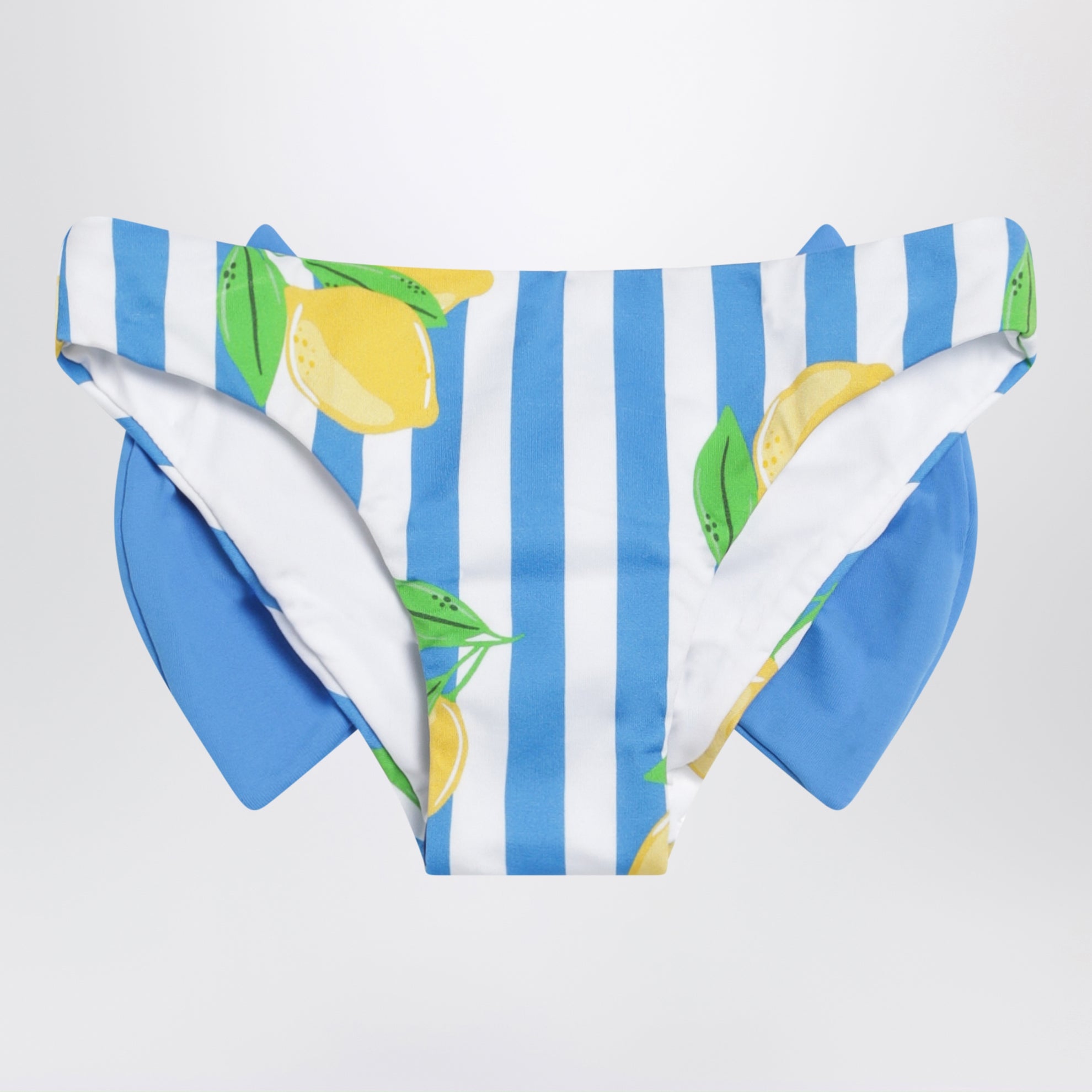 Slip a righe con stampa limoni e fiocco
