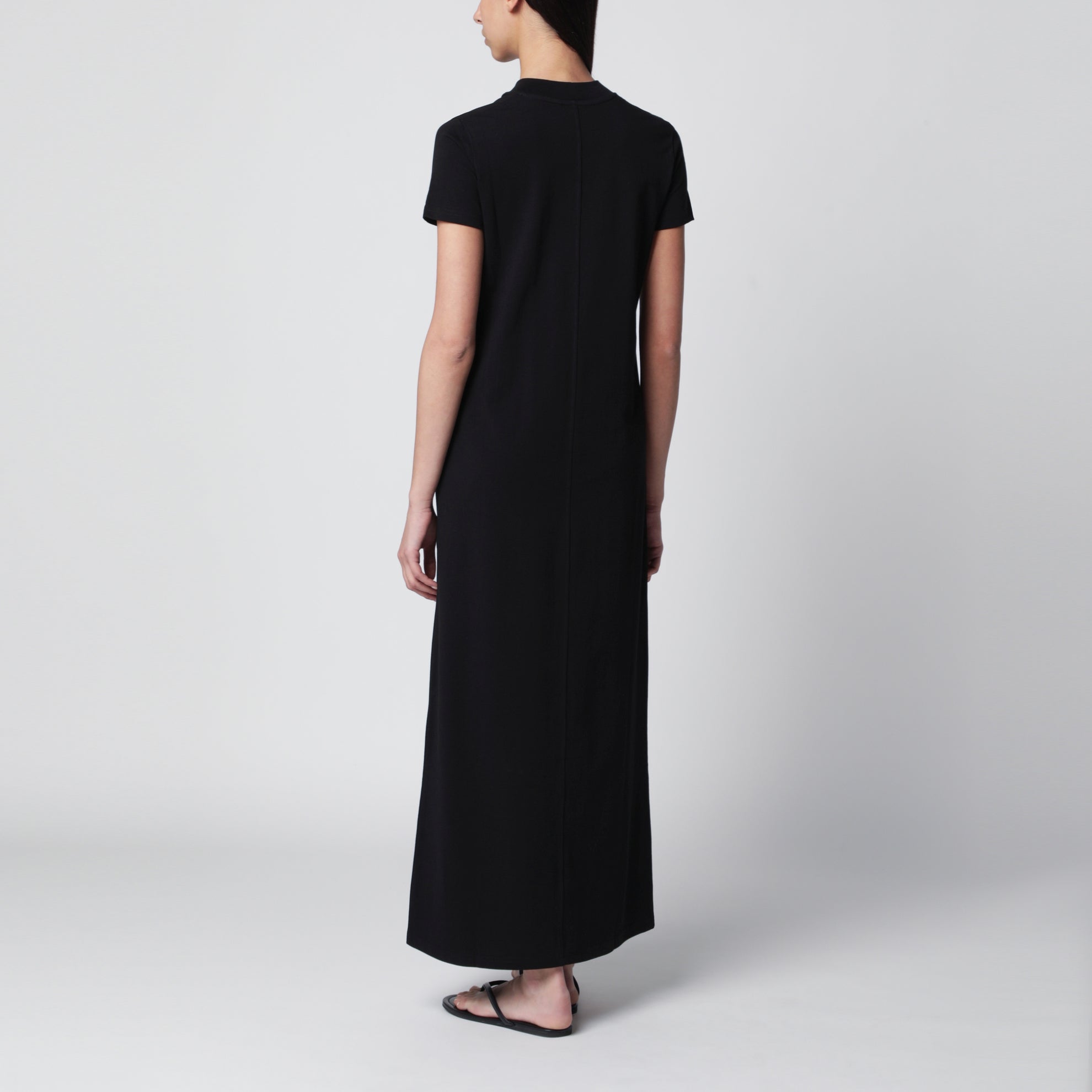 Malo maxi T-shirt dress in cotton black