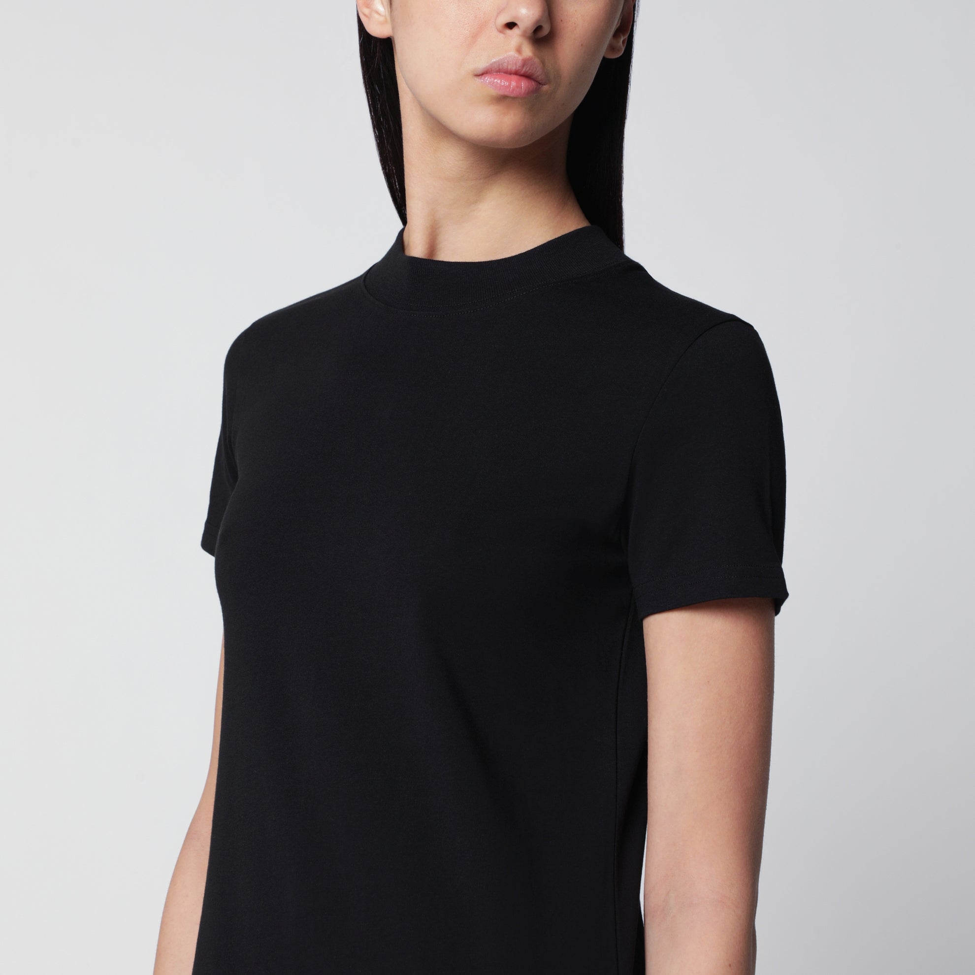 Malo maxi T-shirt dress in cotton black