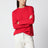 Rotes Maggie Langarmshirt aus Bio-Baumwolle