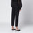 Black slim gabardine trousers