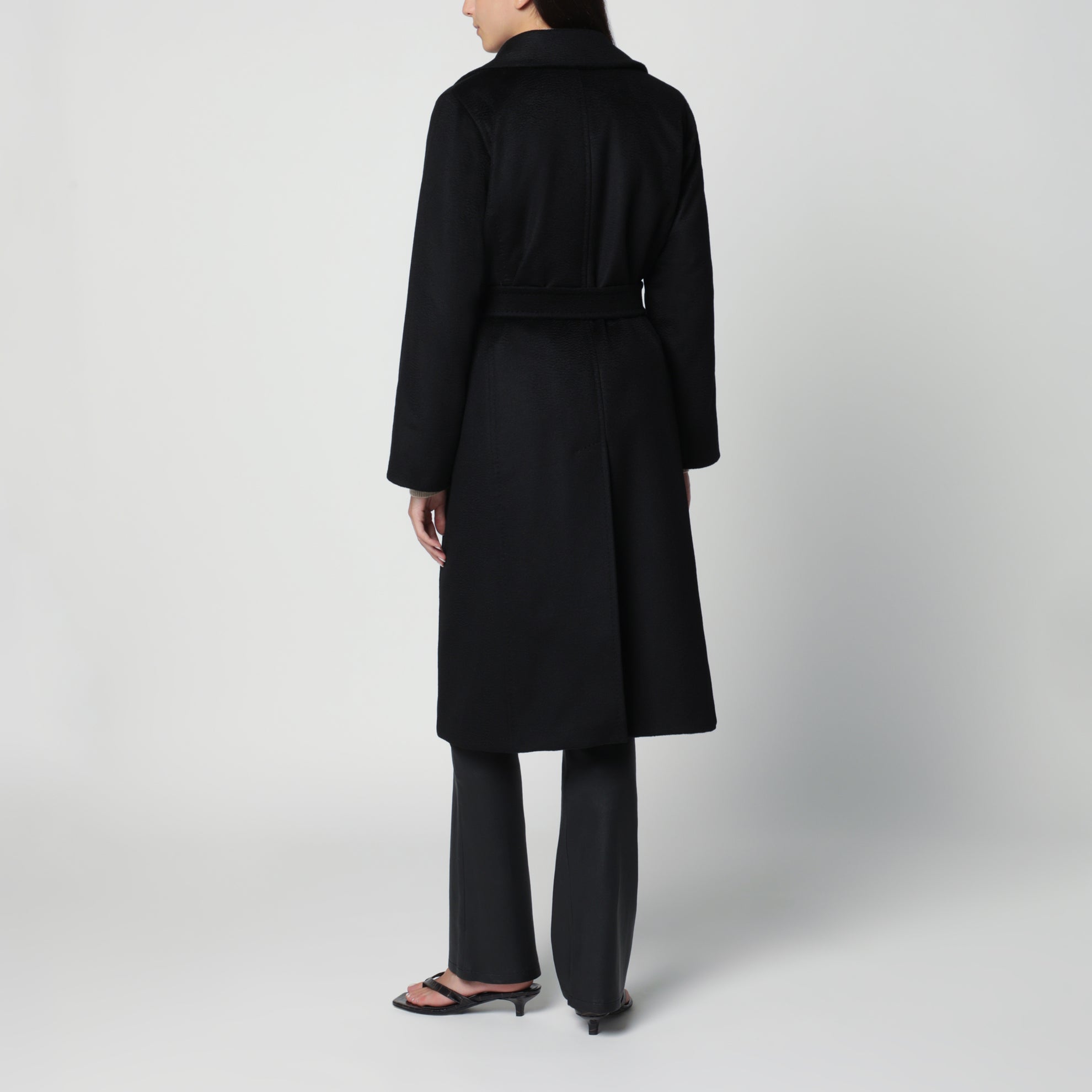 Black Manuela Icon Coat in zibeline camel