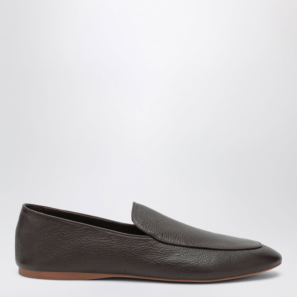 Brown Marcel loafers in grained leather