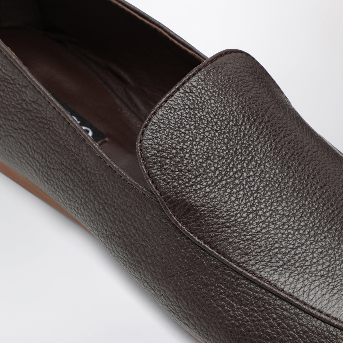 Brown Marcel loafers in grained leather